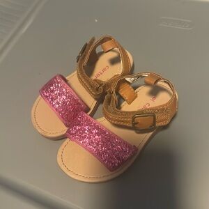 Carters sandals size 6 pink glitter color